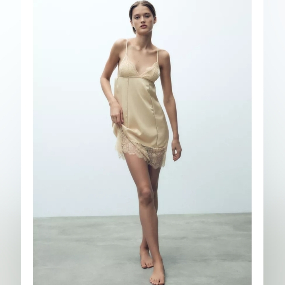 Zara Combination Slip Dress